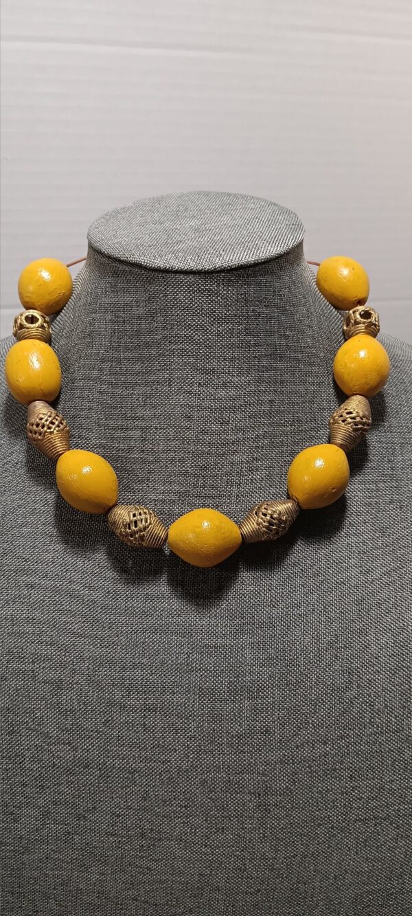 Ladies African Princess Hand Painted Necklace and Bracelet Set