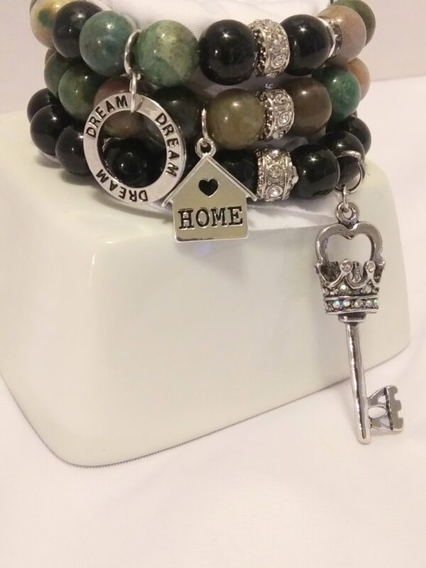 Fancy Jasper Triple Stack Bracelets