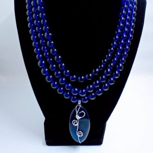 Ladies Lapis Lazuli Pendant Necklace