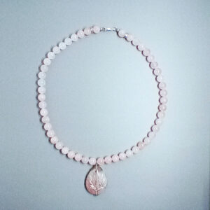 Ladies Rose Quartz “Tree of Life” Pendant Necklace
