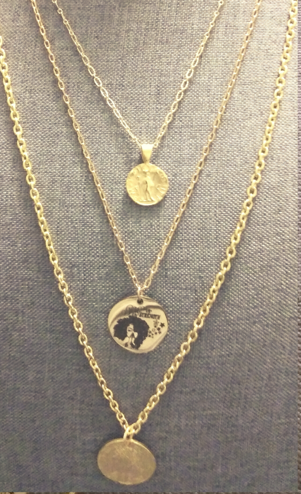 Layered Chain Pendant Necklaces (Image), With 3 Gold-Plated Charms