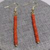 Red Coral Multistrand Necklace and Earrings Set , Matching Earrings - Image 2
