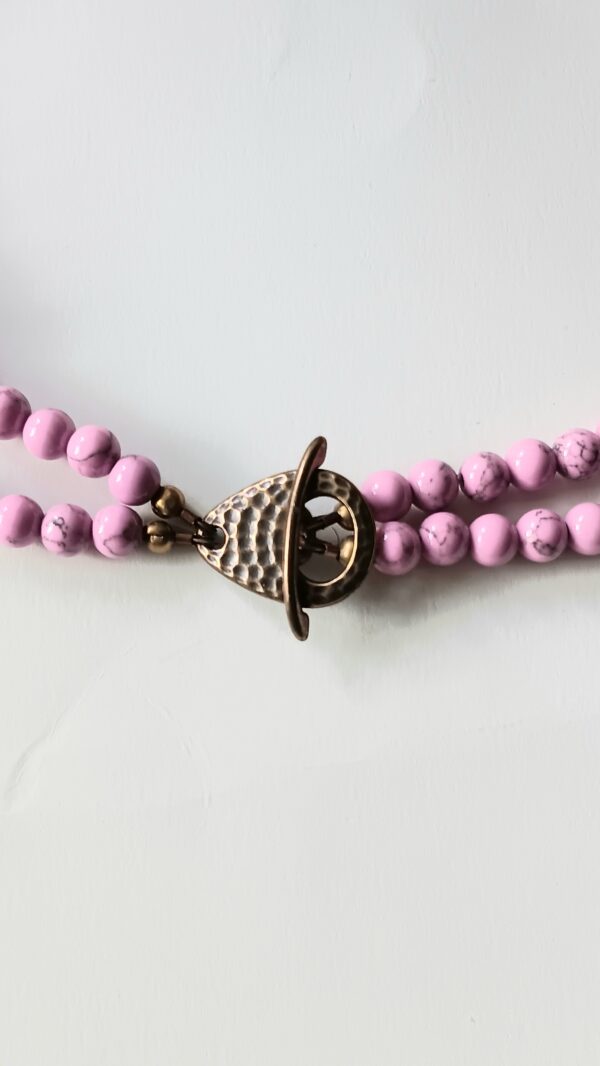 Howlite and Copper Double-Strand Necklace Set - Image 3